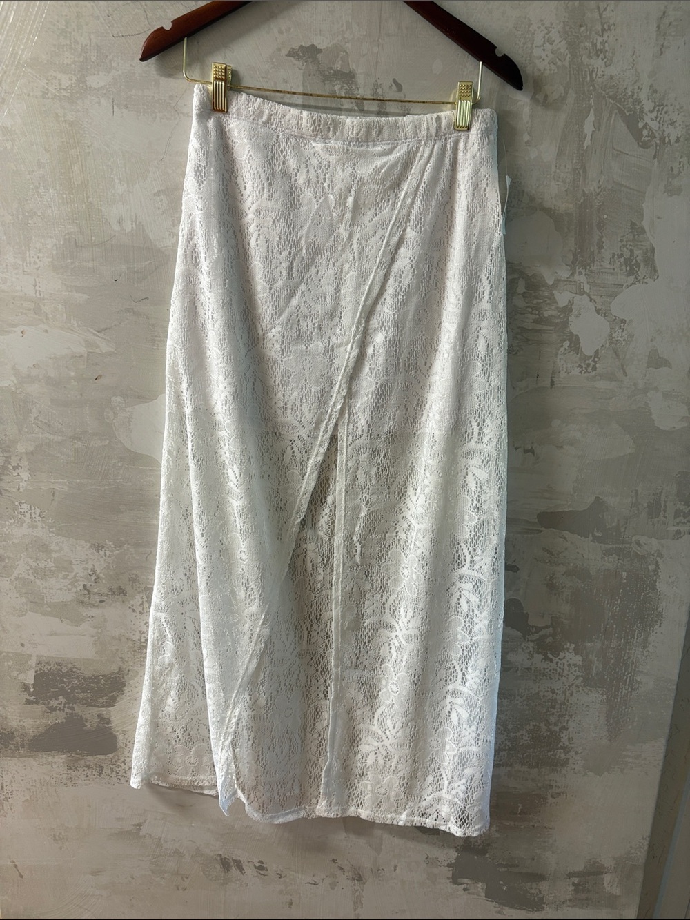 Charlotte Russe White Lace Maxi Skirt